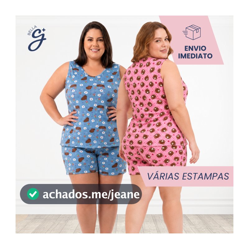 Pijama Baby Doll Regata Plus Size Feminino Malha Suede Short Doll Dormir G1 ao G3