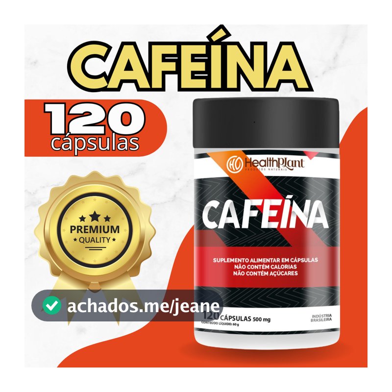 Cafeína 200mg Extra Forte Termogenico Acelera Metabolismo - Pote com 120 Cápsulas