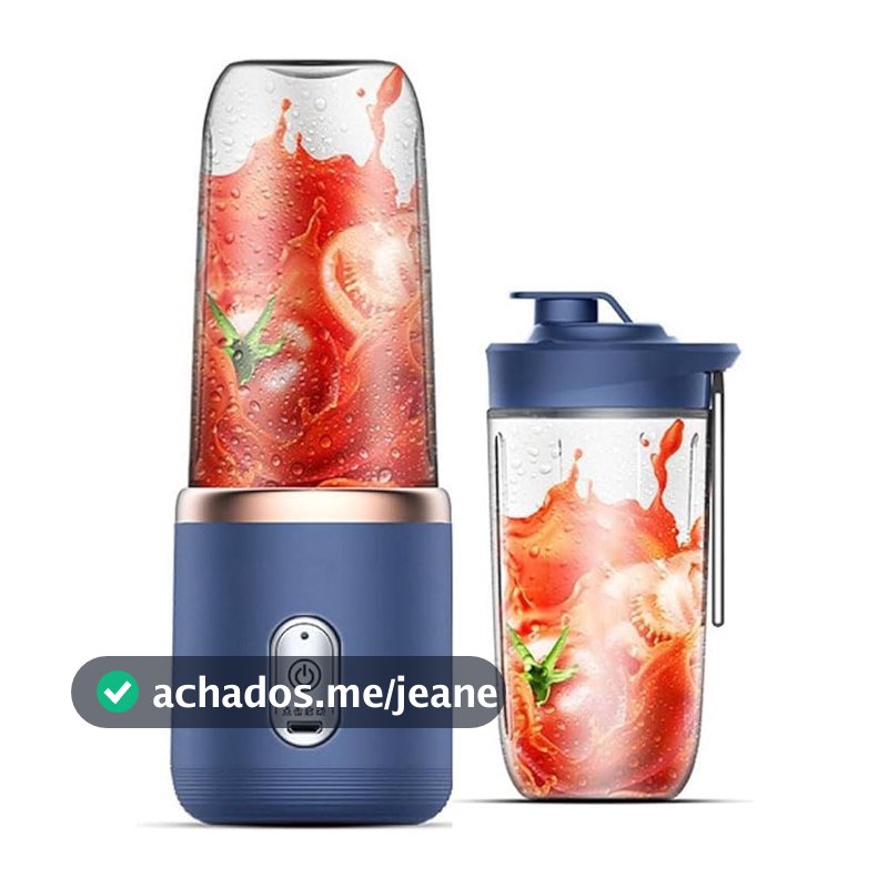 Mini Liquidificador Portátil De Suco De Alimentos Misturador Leite Smoothie 400ML 6 Lâminas Espremedor Elétrico