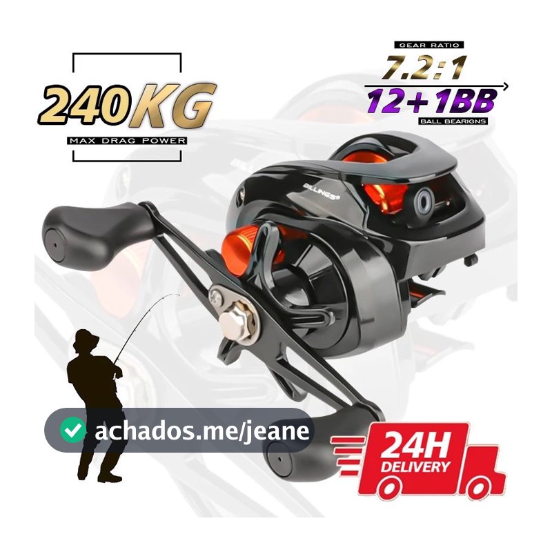 240Kg Carretilha De Pesca Com Marine Sports Pitching 6.2 : 1 Alta 10kg Max Molinete De Pesca Molinete Pesca Mulinete
