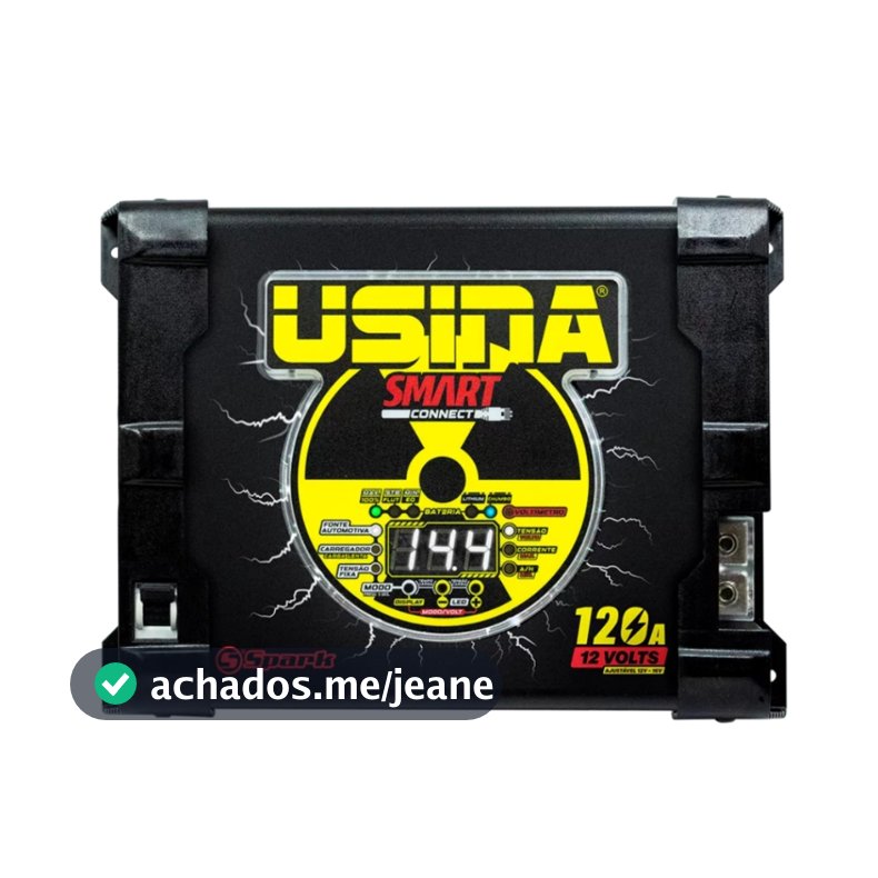 Fonte Carregador Automotivo Usina 120a Smart Connect Bivolt Automático Smart Charger