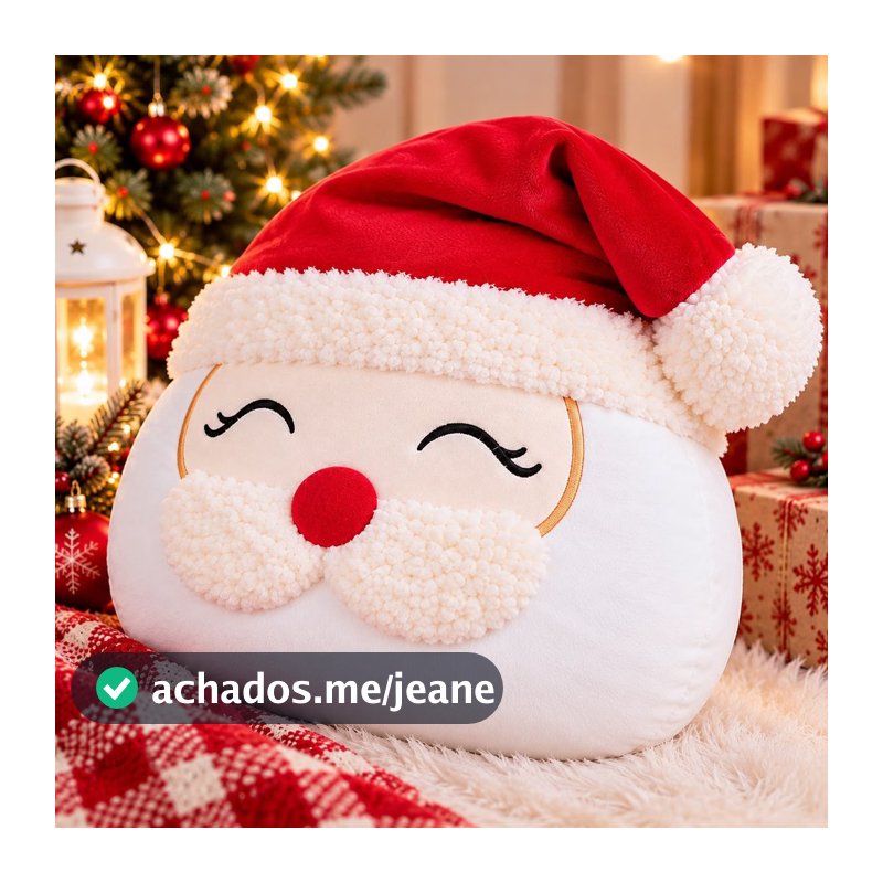 Almofada Natalina Papai Noel 25cm