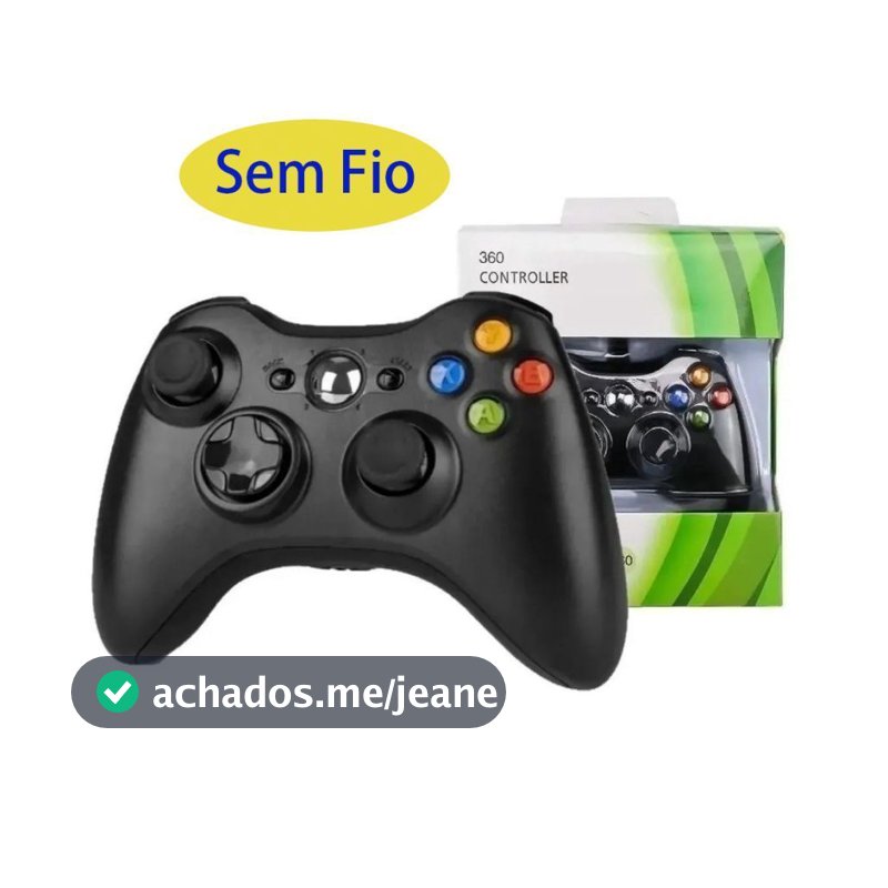 Controle xbox 360 Sem Fio ou com fio Joystick Wireless compatível xbox Pc computador