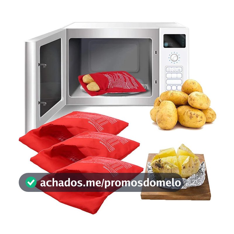 Bolsa/Saco De Microondas Reutilizavel Para Assar Batata 25X19Cm