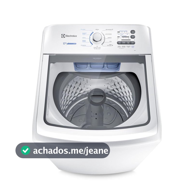 Máquina de Lavar Electrolux 17kg Branca Essential Care com Cesto Inox e Jet&Clean (LED17)