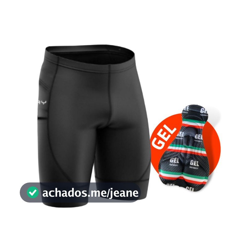 Bermuda Short de Ciclismo Masculina Forro Gel Alta Densidade com Bolso Short Ciclistas Bike MTB