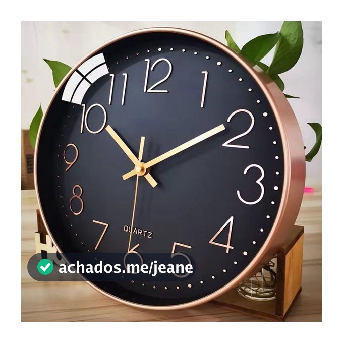 Relógio de Parede Moderno Decorativo Silencioso Estilo Funcionalidade e Precisão em um Único Produto Rosê Gold
