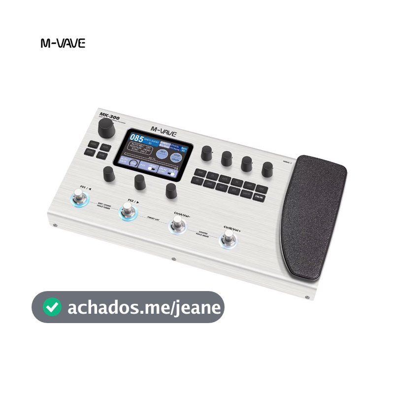 Guitarra eléctrica M-VAVE MK300 com vários pedais de efeitos, simulador de amplificador neural, ciclo de 150s, bateria