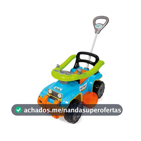 Carrinho de Passeio Infantil Jip Jip Quadriciclo Com Empurrador Andador Para Crianças Maral
