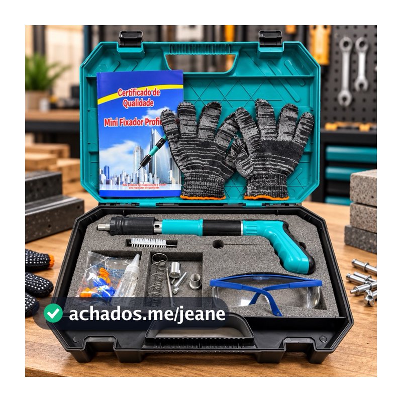 Pistola Finca Pino Profissional Ação Indireta à Pólvora para Concreto e Aço + Maleta Kit Completo