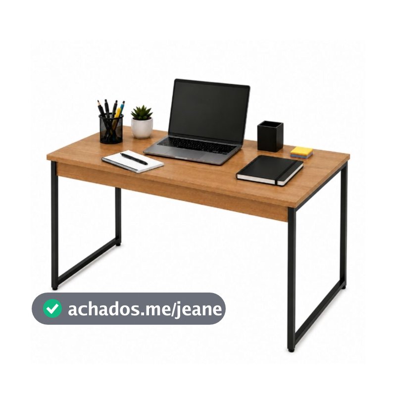 Mesa Escrivaninha Para Quarto 90x45cm MD e Aço Notebook Computador Escritório