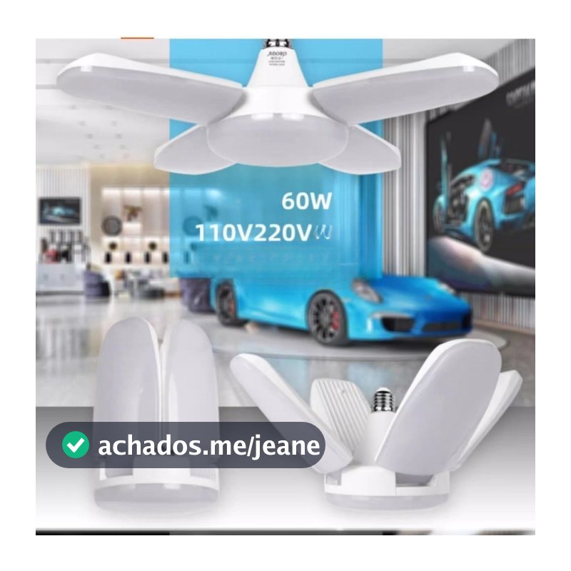 Lâmpada Bulbo LED Pétalas 60W Dobrável Ajustável Multi-Ângulos Luminária E27 Bivolt