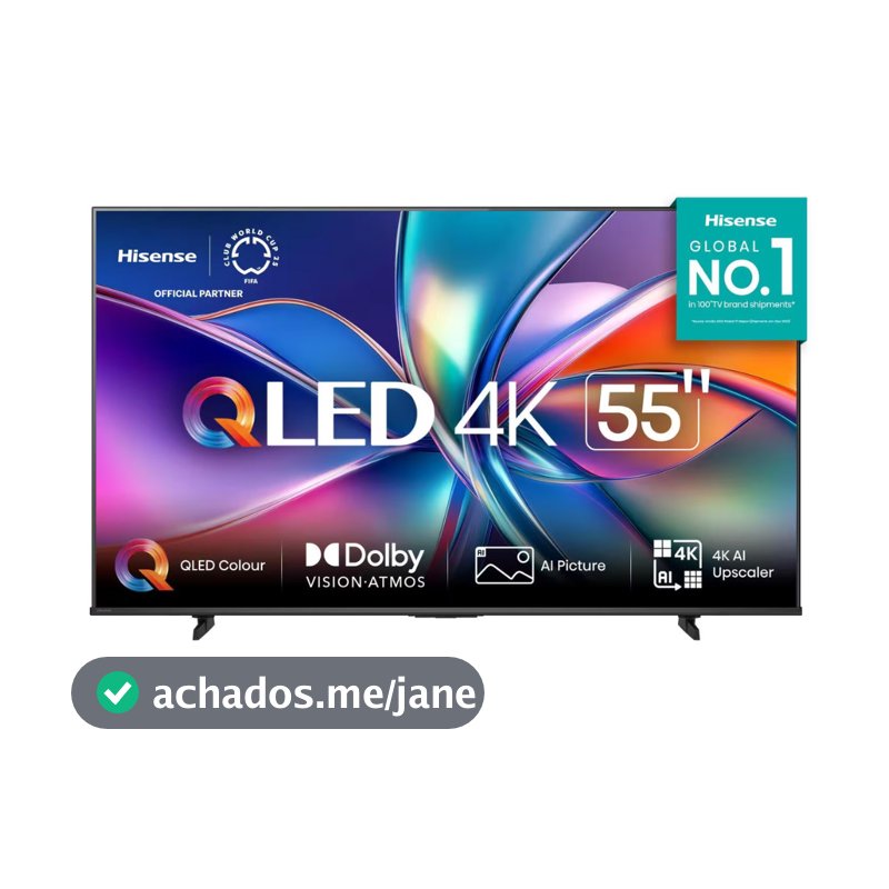 Smart TV 55 4K UHD QLED 55Q6QV HDR10 Dolby Atmos Vidaa U9 Hisense