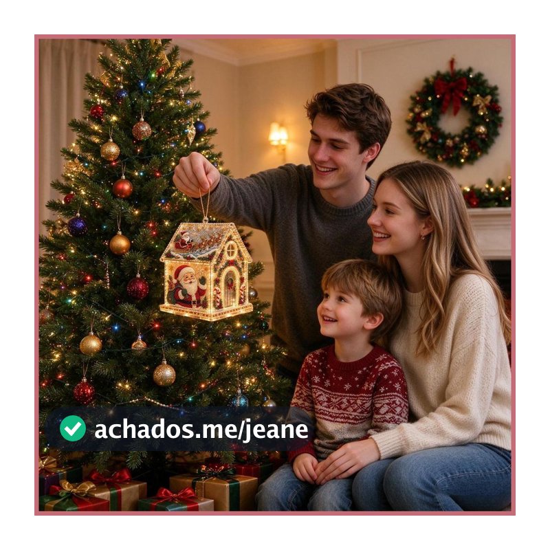Kits De Arte De Strass 3D Para Adultos Iluminam Display Ornamento De Férias 3D Casa De Natal Pintura cstui2br