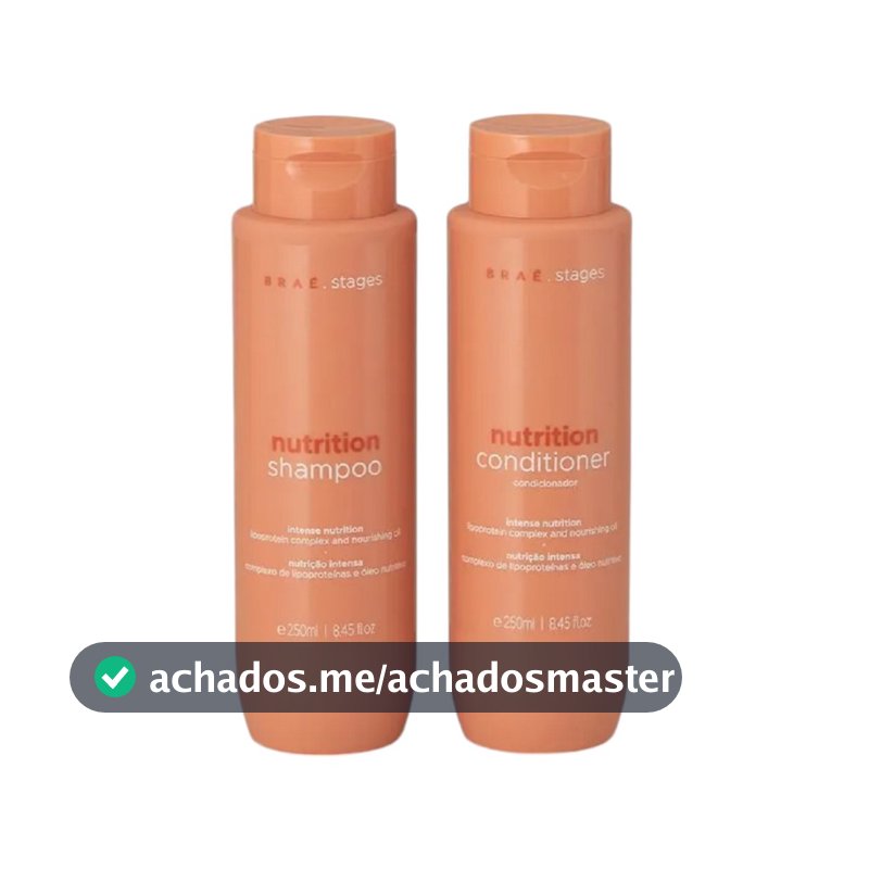 Kit Braé Stages Nutrition Shampoo e Condicionador - 2x250ml