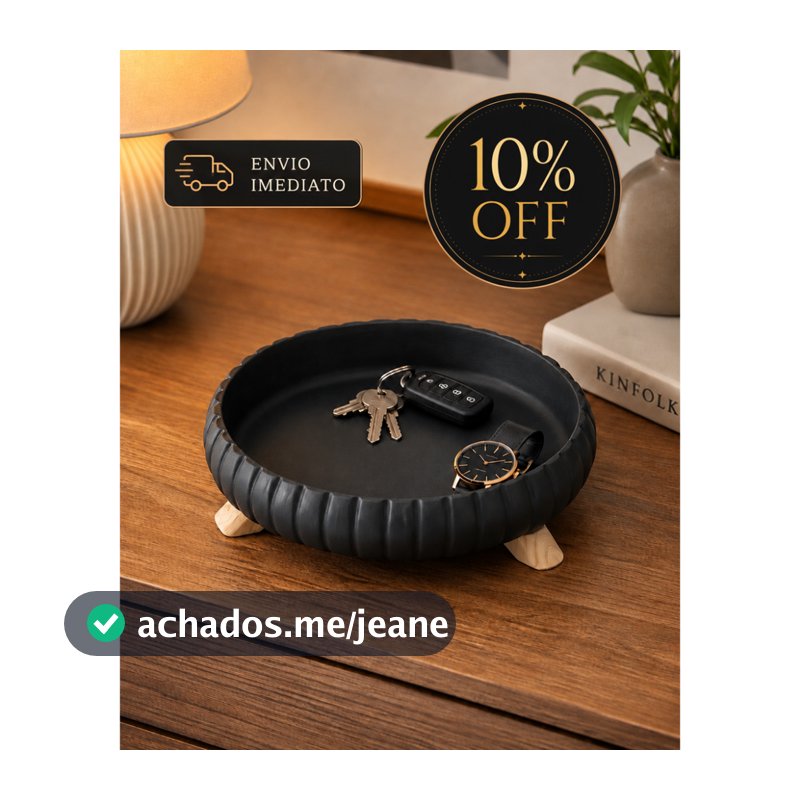 Bandeja Porta-Objetos Redonda ideal para chaves objetos – Design Moderno, Compacto e Decorativo Minimalista