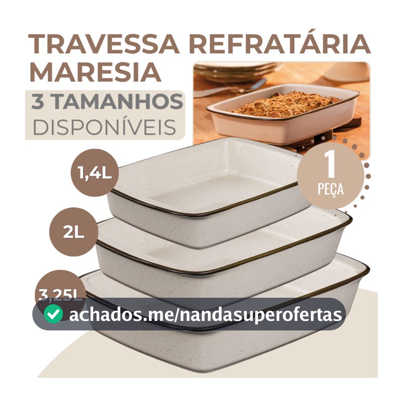 Travessa Assadeira Refratária Tango Maresia Para Forno Resistente ao Calor Oxford