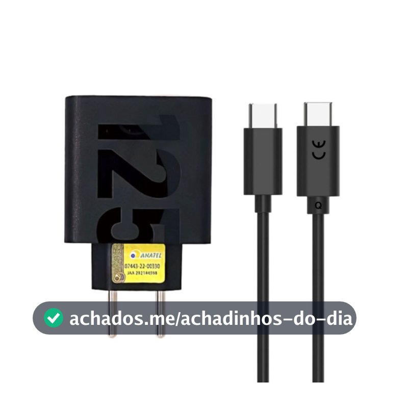 Carregador Super Rápido Turbo 50w / 68w / 125w e 168w Entrada e Saída de Carga Tipo C