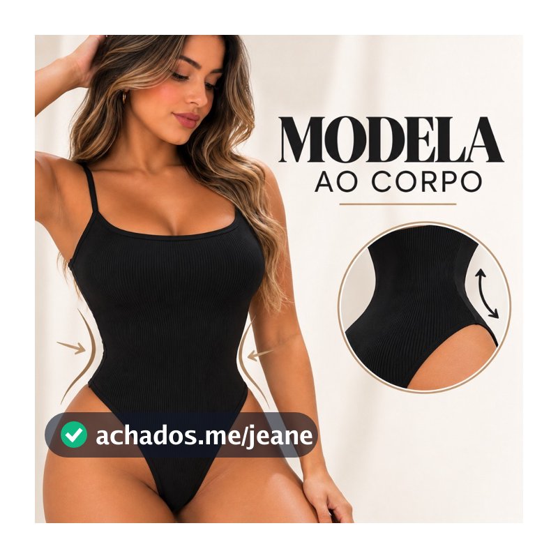 Body Canelado Alcinha Feminino Decote Quadrado Ribana Canelado com Forro
