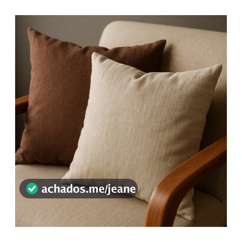 Kit 2 Capa De Almofada Linho Lisa 43x43cm Zíper Invisível Lavável Moderna Elegante Alta Qualidade