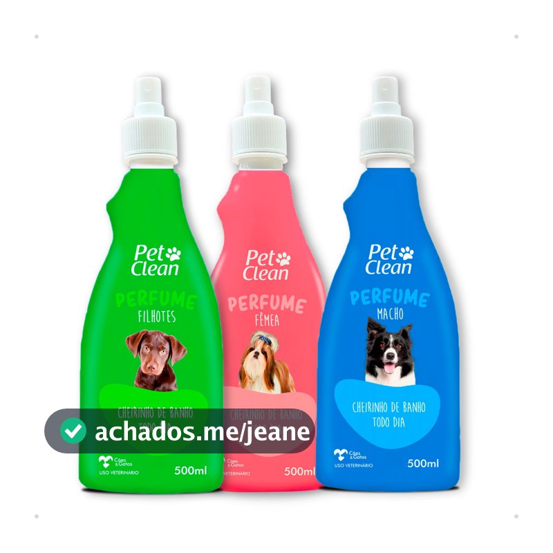 Perfume Colônia Pet Shop para Cachorro e Gato Pet Clean - 500 ml