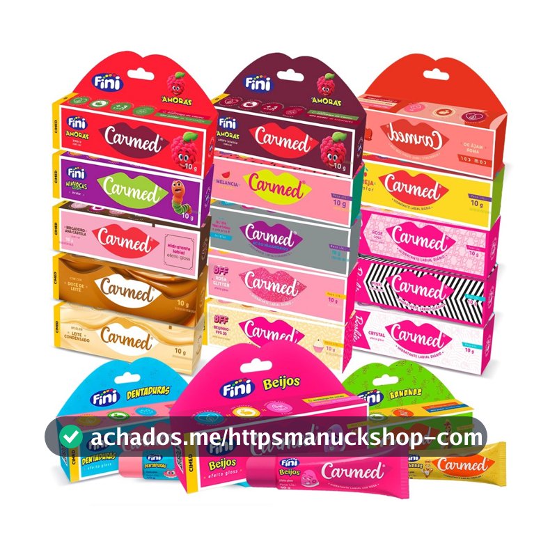 Hidratante Labial Carmed Crystal Pink Rose Gold Dentadura Beijo Banana Beijinho Rosa Glitter