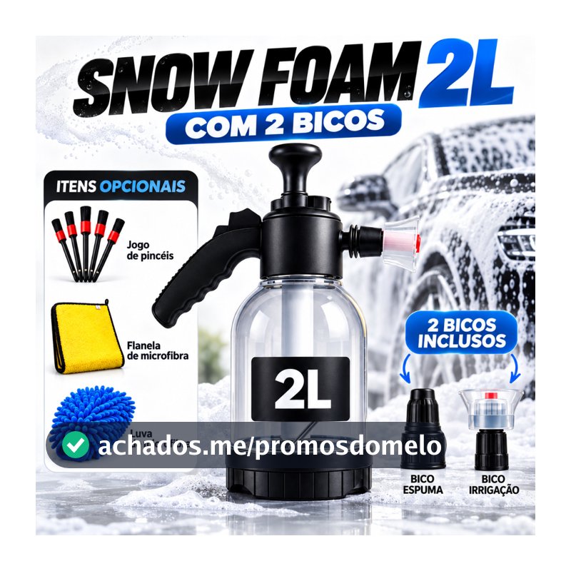 Snow Foam Puverizador Para Lavagem Automotiva Limpeza De Carro Moto Detalhamento