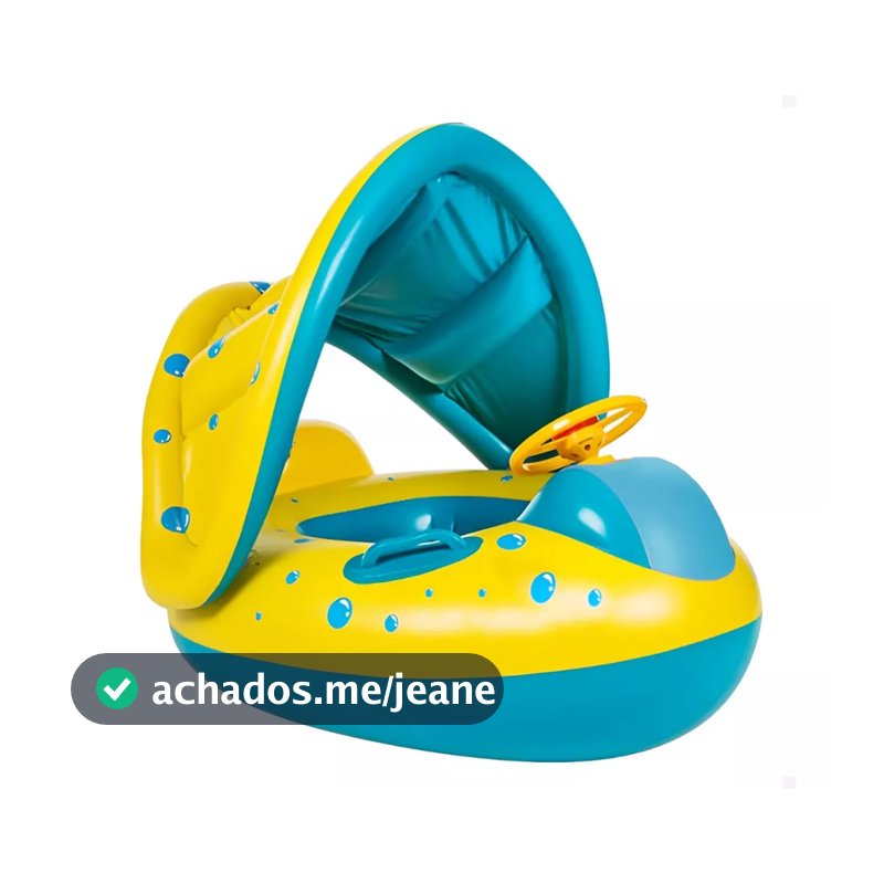 Boia Bebê Infantil Piscina Cobertura Inflável Proteção UV  Bote