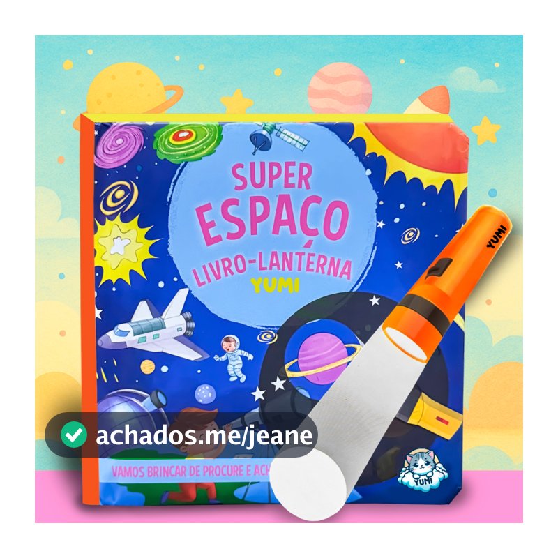 Livro-lanterna Infantil Super Espaço Livro Mágico Educativo Interativo Premium Colecionável