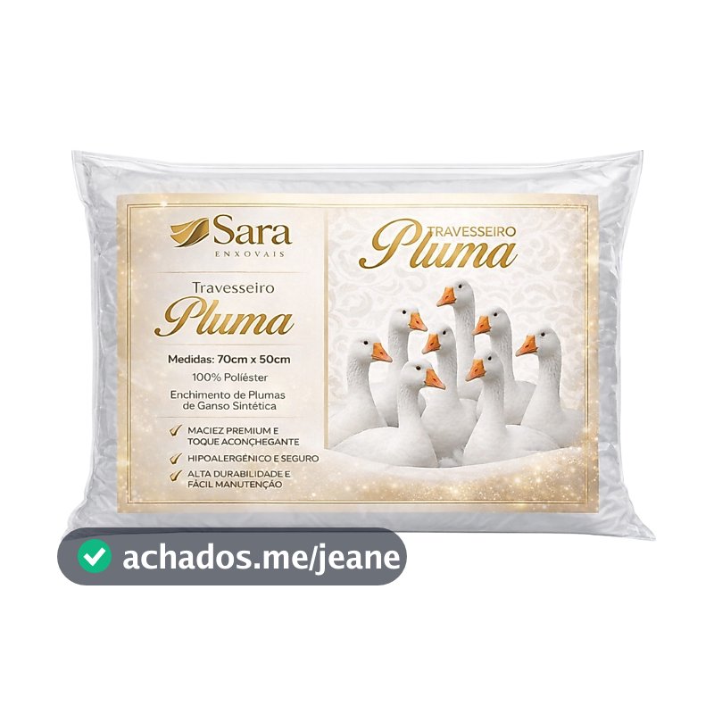 Travesseiros Premium Pluma de Ganso Hotel 70x50cm Macios Altos Luxo Antialérgicos Sono Confortável