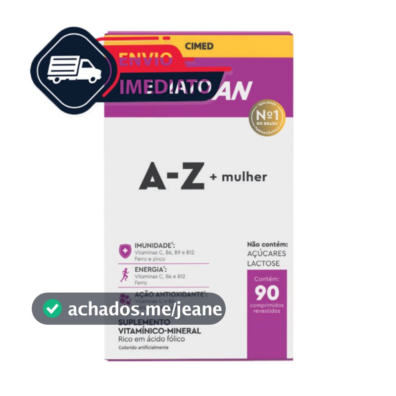 Multivitamínico A-z + Mulher 90 Comprimidos Revestidos Lavitan Suplemento Alimentar