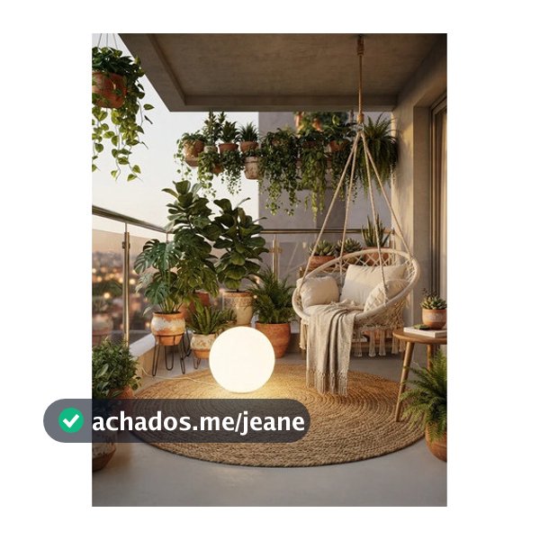 Esfera Luminária  45cm - Fio de uso Interno