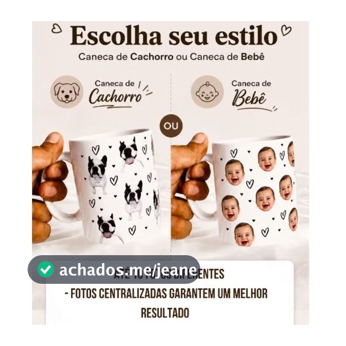 Caneca Personalizada com Foto | Pet ou Familia | Presente Criativo e Exclusivo