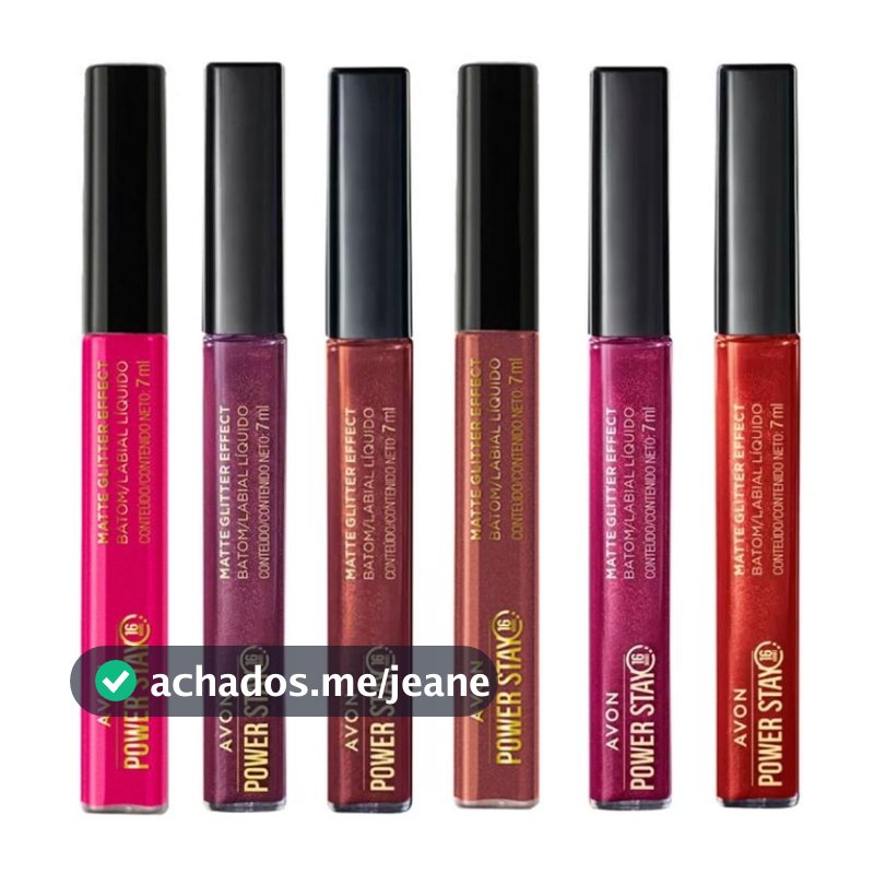 Batom Líquido Avon Power Stay Glitter Effect 4ml