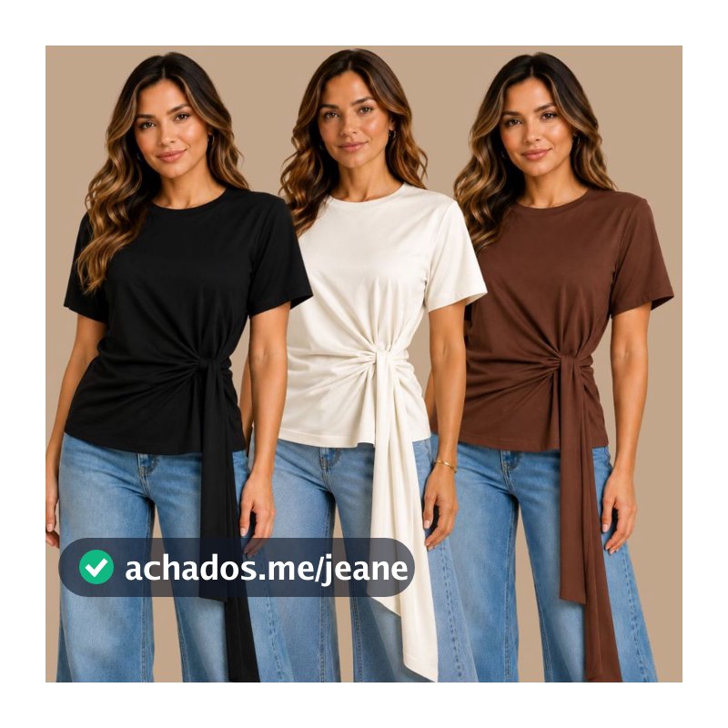 KIT 3 Blusas Feminina Elegante Casual Chique Dia a Dia Trabalho Blusa Linda Confortavel Minimalista Soltinha Estilosa