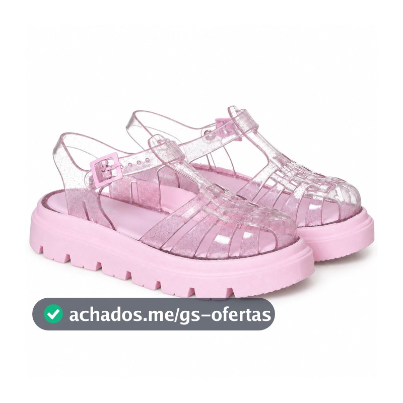 Sandália Aranha Tratorada Infantil Menina Calce Fácil Fivela Leve Confortável Antiderrapante Camin