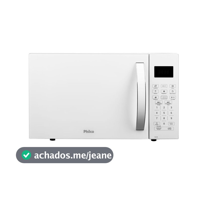 Micro-Ondas Philco 20L Branco Limpa Fácil PMO23B