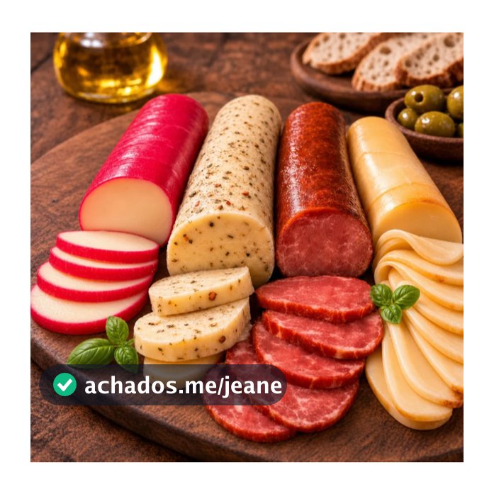 Kit Queijo Provolone Da Serra Da Canastra 3 Sabores + Salaminho Peso total 700 Gr ou 530 Gr