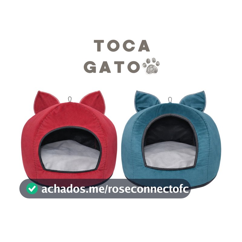 Toca para Gatos em Veludo - Macia e Quentinha - Toca Gato