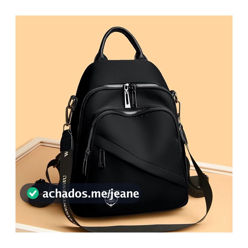 Bolsa mochila feminina Portátil da moda de Poliéster à prova d'água