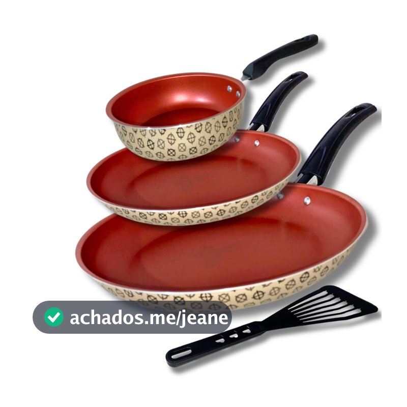 Jogo De Frigideira Rotoprint Antiaderente 3 Peças