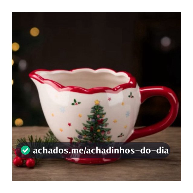 Louça de Natal, leiteira ou porta talheres de Natal