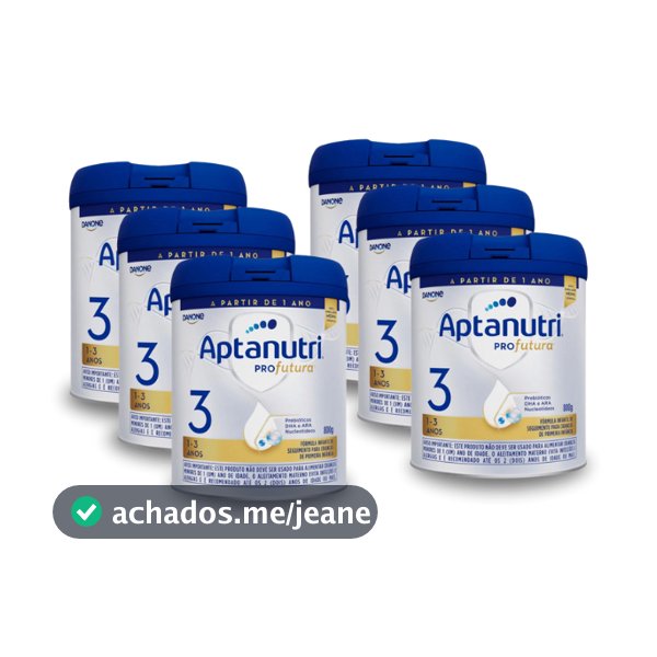 Kit 6x Fórmula Infantil Aptanutri Profutura 3 Danone Lata De 800g