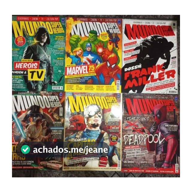 Revista Mundo dos Super-Heróis  editora Europa Vários Números Nerd Marvel DC Comics Star Wars