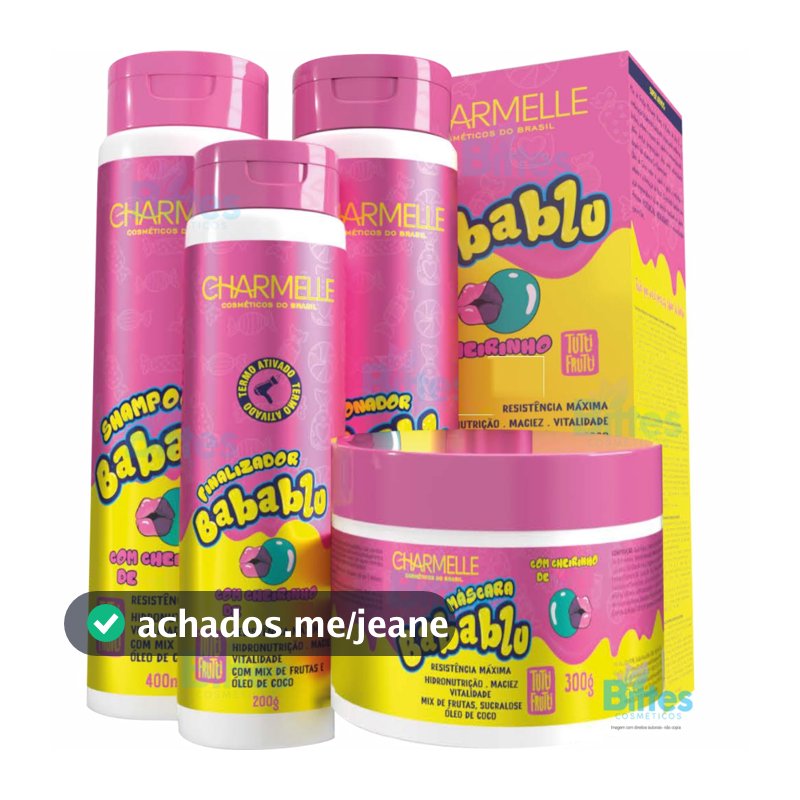 KIT Capilar BABABLU Tutti Frutti Charmelle Cosméticos Hidratação Capilar