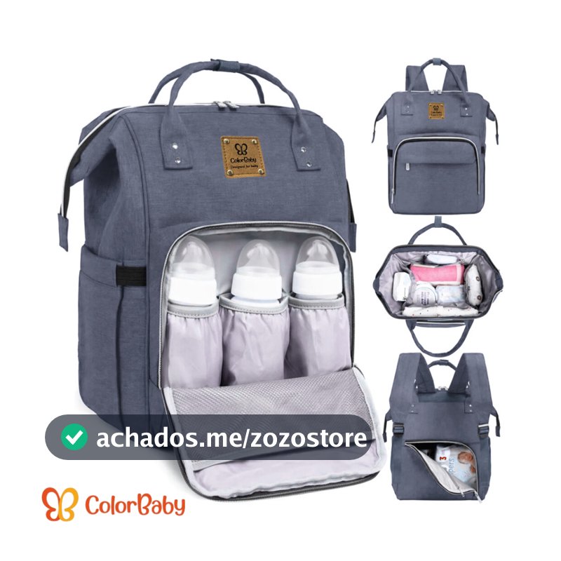 Mochila Maternidade Multifuncional - com Trocador, Bolsa Térmica e Impermeável - ColorBaby