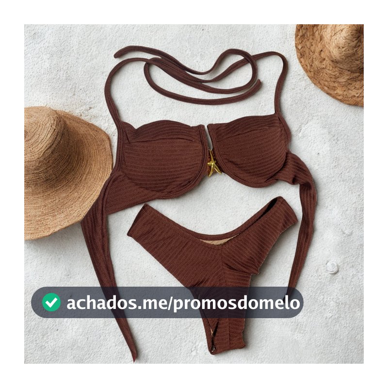Biquíni Feminino Meia Taça tem Bojo, Aro Calcinha Asa Delta Fio Duplo moda praia lançamento verão