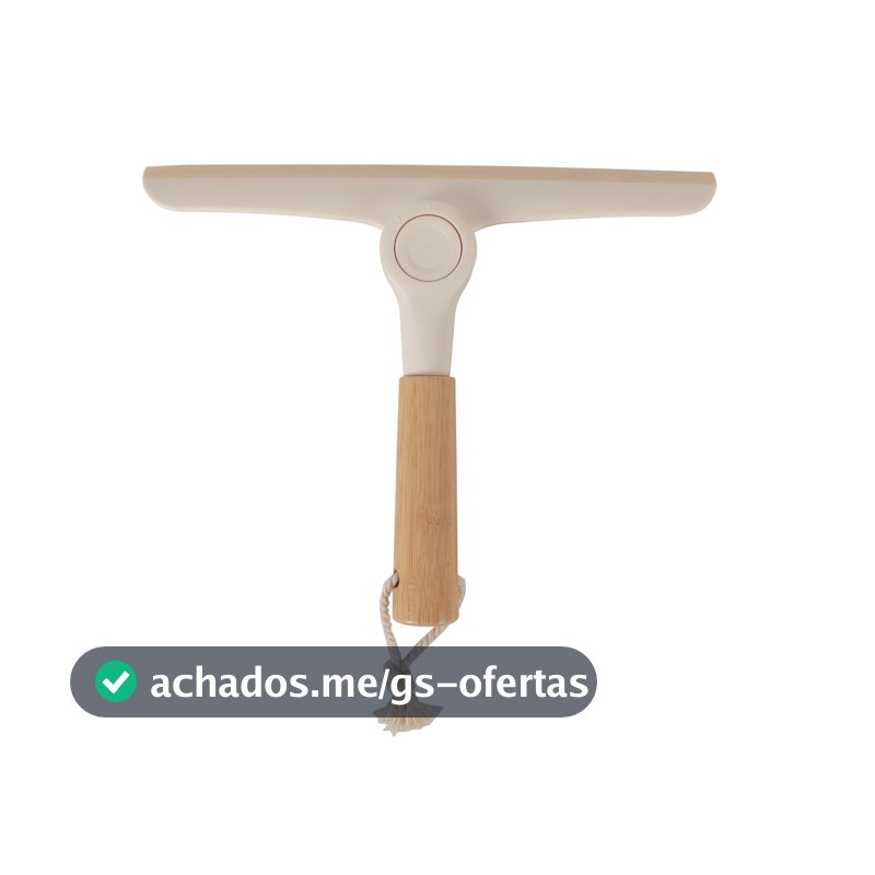 Rodo de Pia Dobrável com Cabo de Bambu Oikos Rodinho Off White Bege