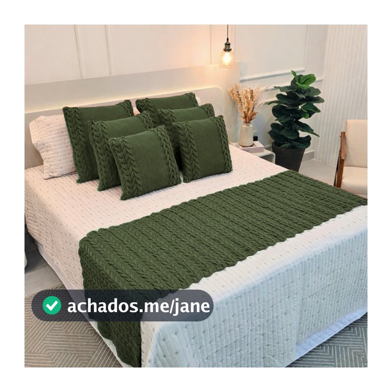 Peseira Manta Tricot Sofá Cama Casal Queen King Aconchego Home Decor - SOMENTE A PESEIRA