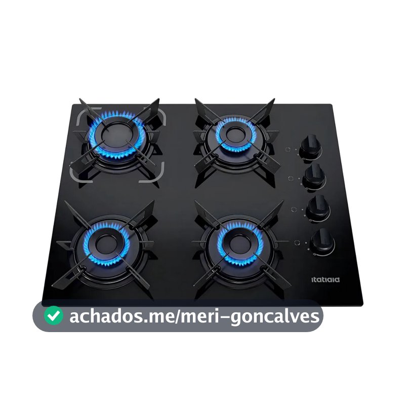Cooktop Electra Plus 4 Bocas Itatiaia a Gás Bivolt 127v/220v Preto